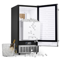 Coolake IM55BS-C 15 Inch Wide Built-in & Freestanding Ice Maker 100lbs/Day with 30lbs Storage