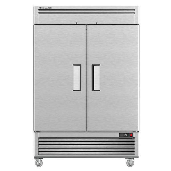 Coolake MF-49 54.4" W 2 Solid Door Commercial Freezer with 8 Adjustable Shelves-49 Cu Ft