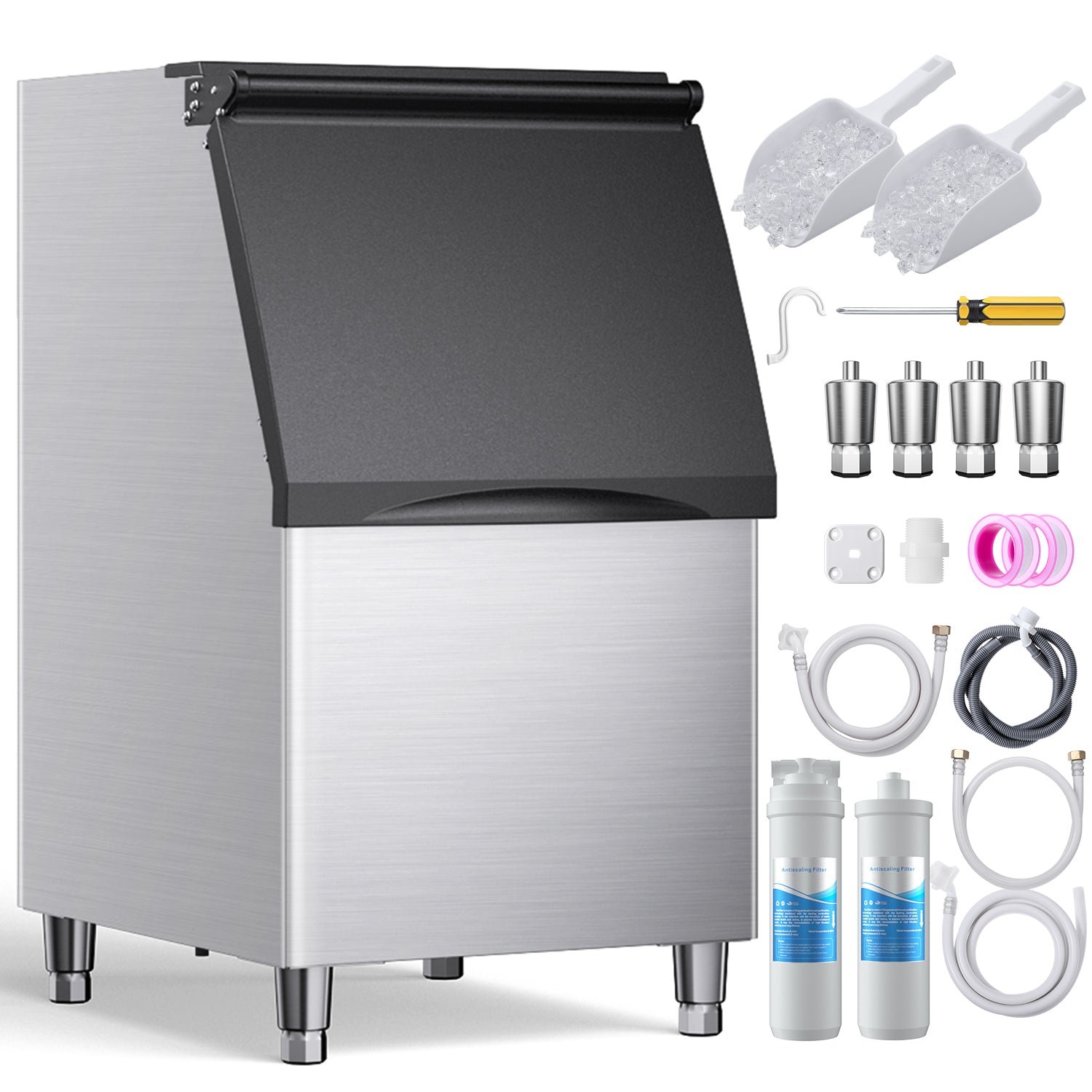 Coolake 22" Commercial Ice Storage Bin with 360lb Storage, for K-serial