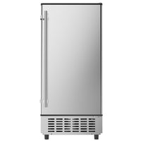 Coolake IM55SS-C 15 Inch Wide Built-in & Freestanding Ice Maker 80lbs/Day with 25lbs Storage