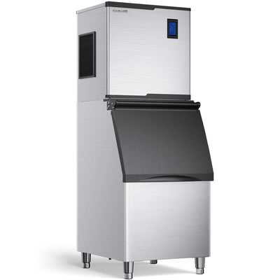 Coolake K350 22" Cube Ice Machine 450lbs/24H with 360lb Storage