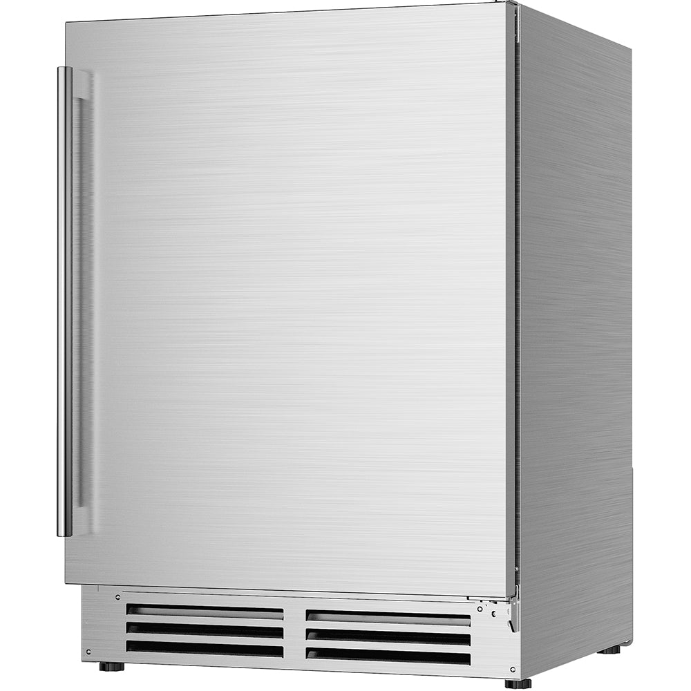 Coolake 160HR 24″ Outdoor Refrigerator for Patio, 180 Cans Under Counter Beverage Cooler-5.3 Cu.ft