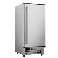 Coolake IM55SS-C 15 Inch Wide Built-in & Freestanding Ice Maker 80lbs/Day with 25lbs Storage