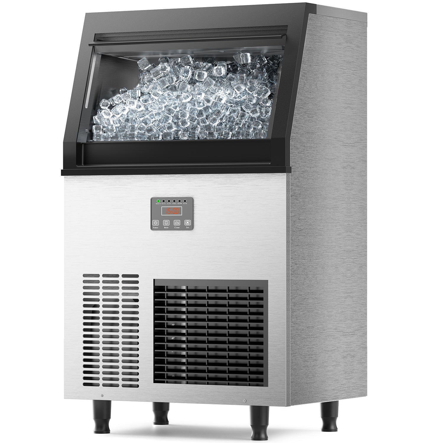 Coolake IM90BX-C 200lbs/24H Air Cooled Under Counter Ice Maker with 50lbs Ice Storage