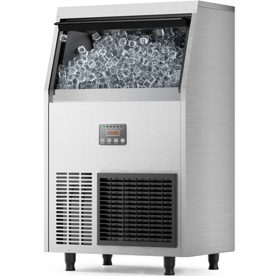 Coolake IM90SX 100lbs/24H Air Cooled Under Counter Ice Maker with 33lbs Ice Storage