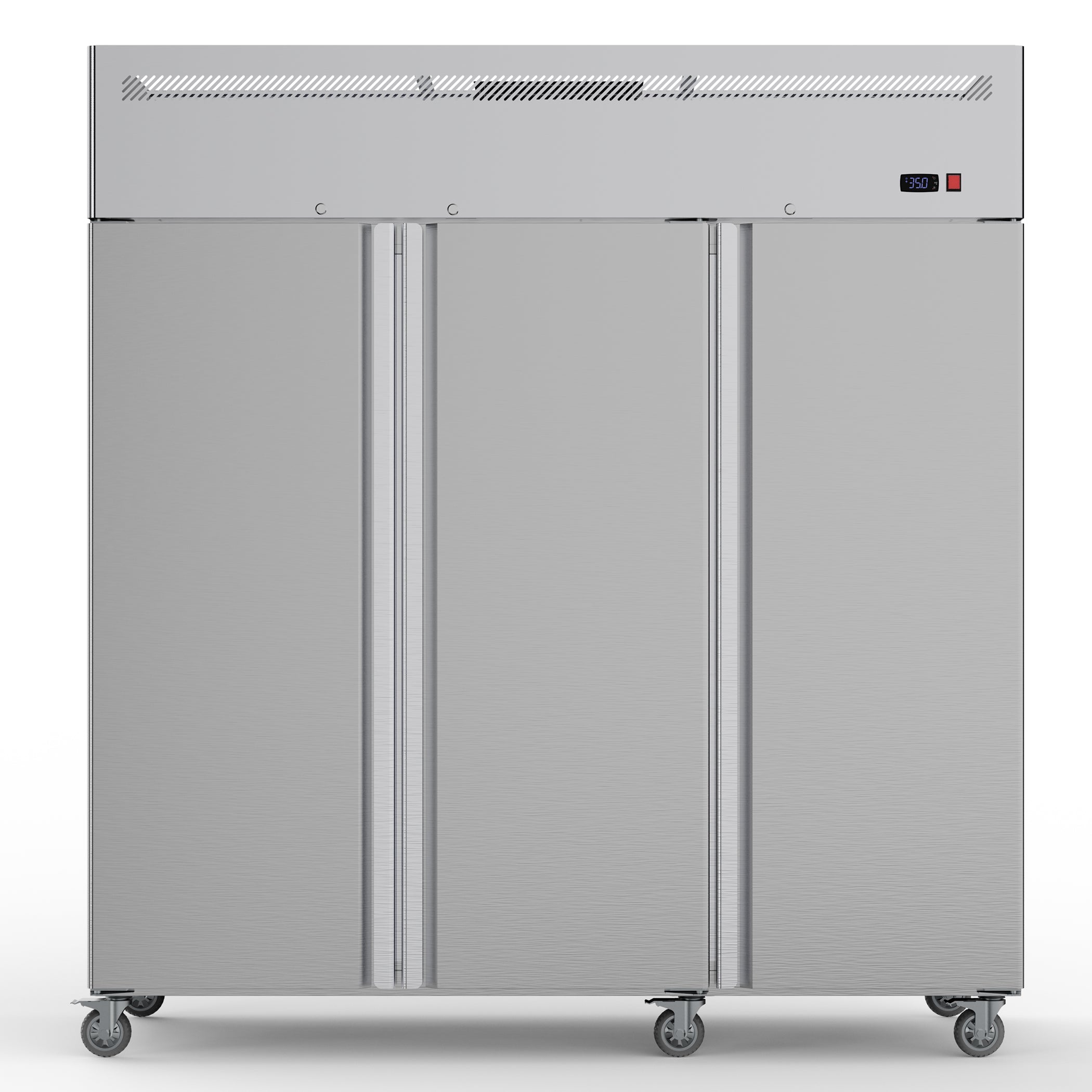 Coolake MK-72R 72" W 3 Solid Door Commercial Refrigerator with TOP Compressor-54 Cu.ft