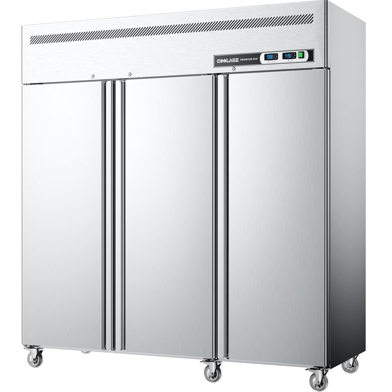 Coolake MK72RF 72" W 54 Cu.ft 3 Door Commercial Refrigerator and Freezer Combo, Dual Temperature Zones