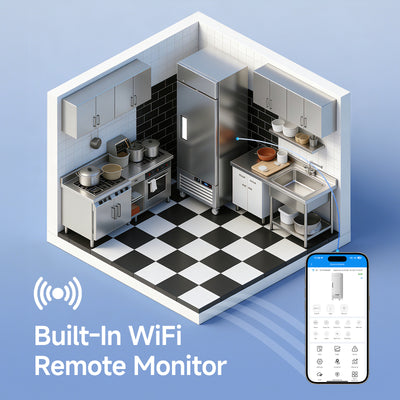 VEECOOL W-MF-23 27" WiFi Enabled One Section Solid Door Stainless Steel Commercial Freezer-23 Cu.ft