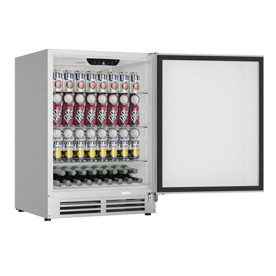 Coolake 24″ Outdoor Refrigerator for Patio, 5.3 Cu.ft/180 Cans Under Counter Beverage Cooler