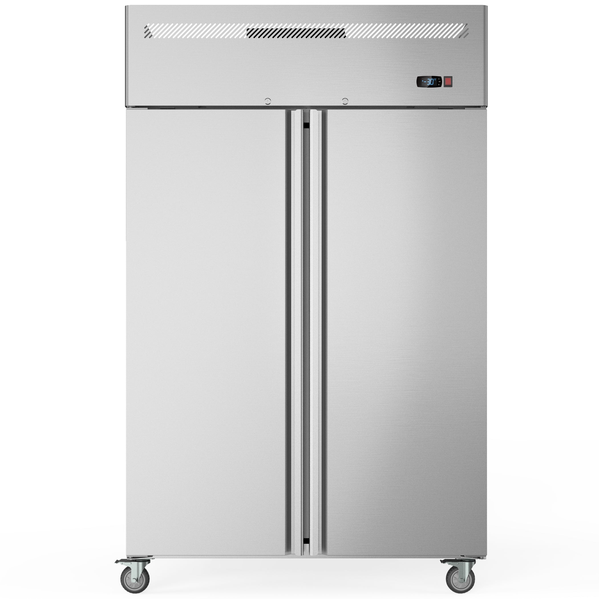Coolake MK-48F 48" W 2 Solid Door Commercial Freezer with TOP Compressor-36 Cu.ft