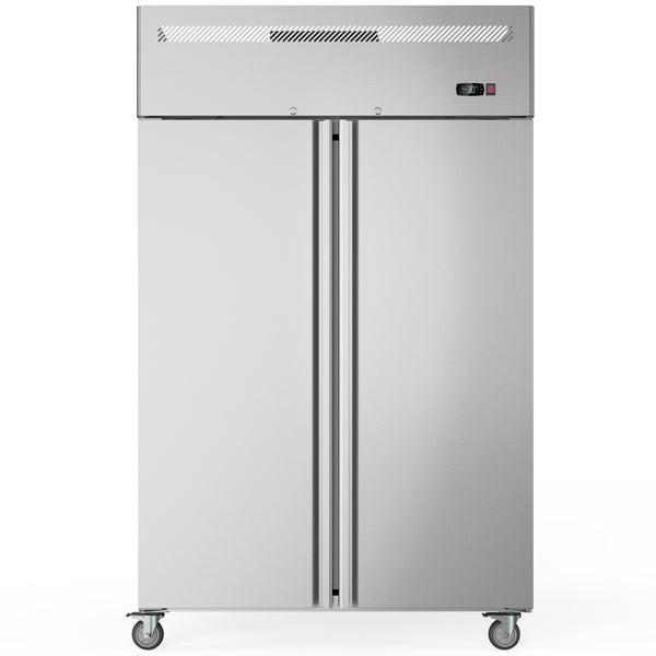 Coolake MK-48F 48" W 2 Solid Door Commercial Freezer with TOP Compressor-36 Cu.ft