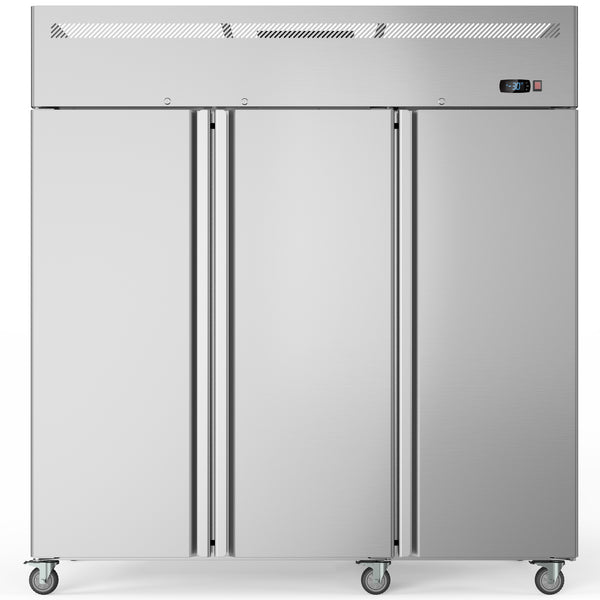 Coolake MK-72F 72" W 3 Solid Door Commercial Freezer with TOP Compressor-54 Cu.ft