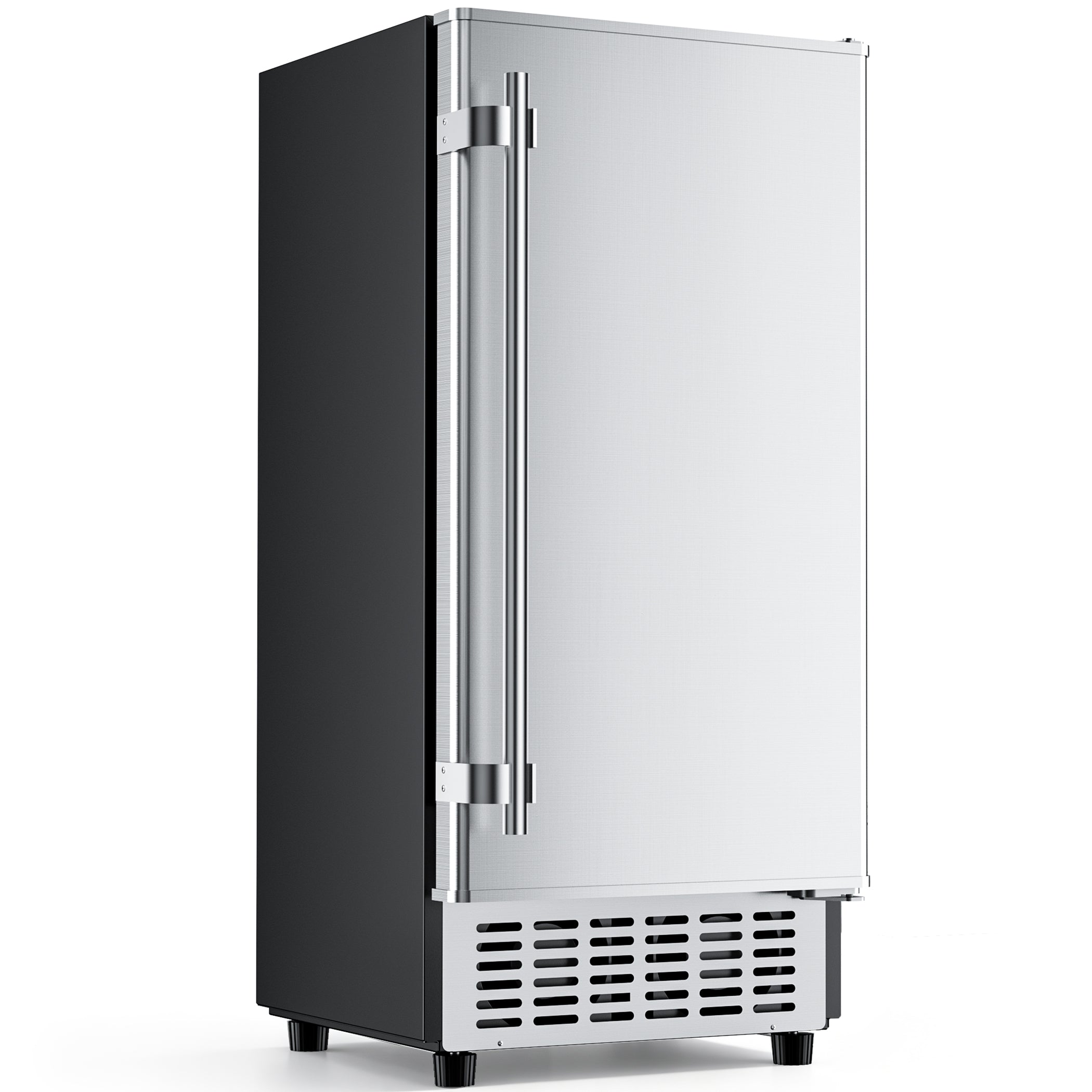 Coolake KIM55BS 15 Inch Built-in & Freestanding Nugget Ice Maker 100lbs/Day with 20lbs Dual Storage